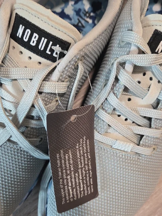 New NOBULL Light Gray Knit Trainer Sneakers - Picture 4 of 4